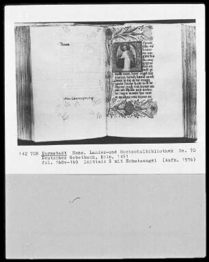Lochner-Gebetbuch / Deutsches Gebetbuch — Heiliger Schutzengel, Folio 169recto