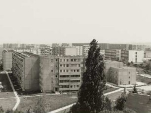 Dresden-Coschütz. Wohngebiet Kohlenstraße (1980/1990). Blick vom Fichteturm