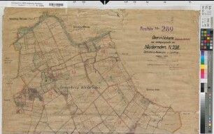 Niederaden (Lünen), Lanstrop (Dortmund), Umlegung Niederaden, Übersichtskarte