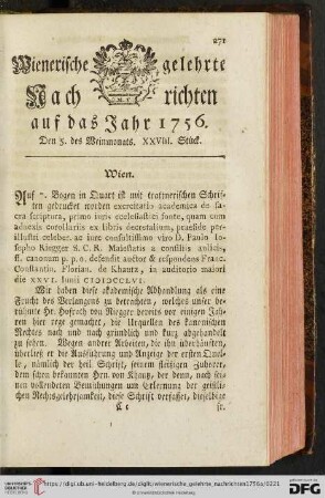 Den 5. des Weinmonats. XXVIII. Stück