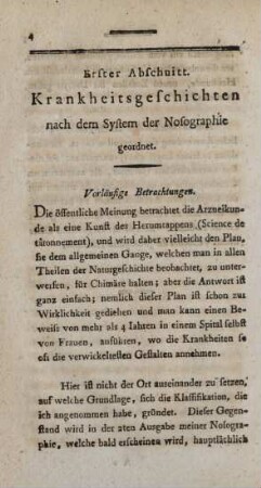 Vorläufige Betrachtungen
