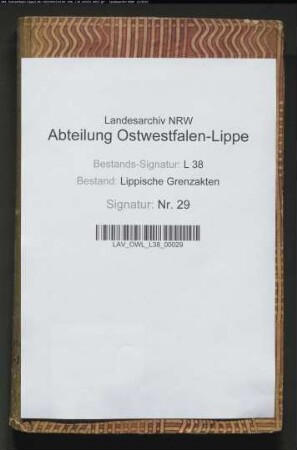 Grenze zw. dem Amt Varenholz und dem Amt Vlotho