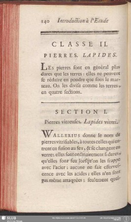 Classe II. Pierres. Lapides