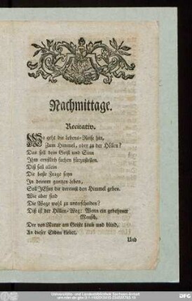 Nachmittage.