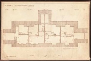 Kleinsiedlung Friesland, Emden: Grundriss Obergeschoss 1:50 (Druck von Inv.Nr. 20704)