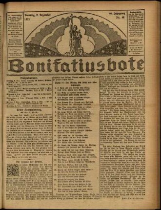 Ausgabe vom Sonntag, den 02. Dezember 1923.