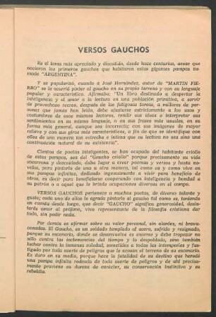 Versos gauchos
