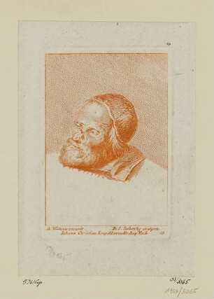 Alter Mann mit Brille, Blatt 13 der Folge "Studien zu Charakterköpfen"
