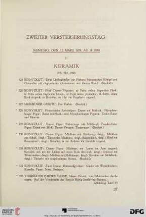 F. Keramik (Nr. 525-660)