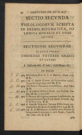 Sectio Secunda Theologorum Scripta In Primis Dogmatica, Polemica Moralia Et Homiletica