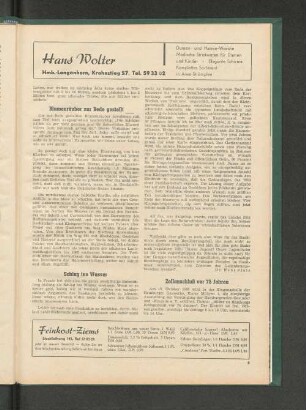 Zollanschluß vor 75 Jahren