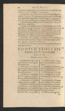 Pompeii Trogi Epitoma Historiarum Liber II.