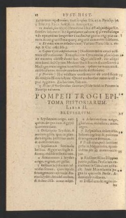 Pompeii Trogi Epitoma Historiarum Liber II.