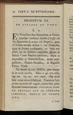 Membrum III. De Syllaba et Tono.