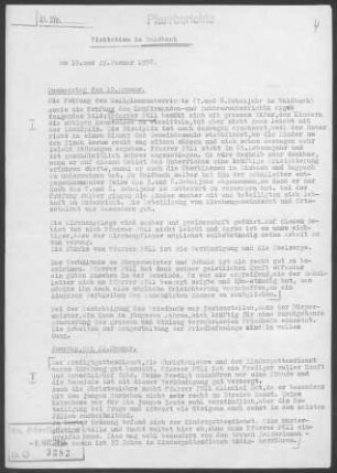 Waldbach mit Dimbach und Rappach: Visitationsbericht mit Pfarrbericht 1956