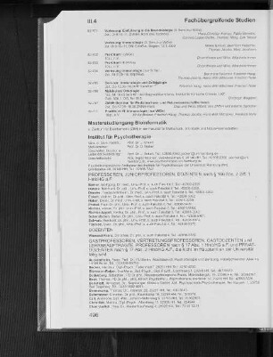 Masterstudiengang Bioinformatik