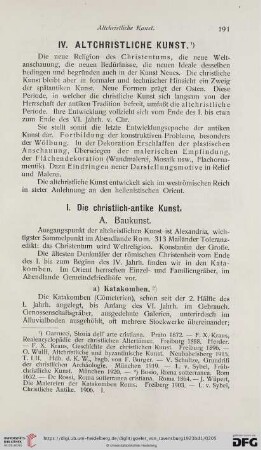 IV. Altchristliche Kunst