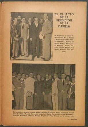 En el acto de la bendición de la capilla [Fotografías]