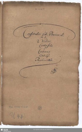 Confitebor - Mus.1739-E-515 : S, vl (2), bc - g