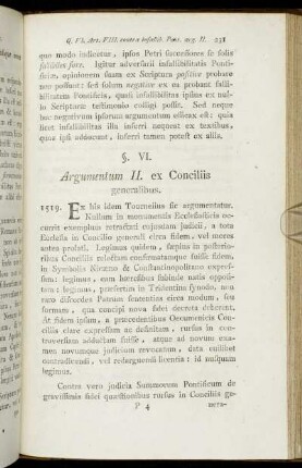 §. VI. Argumentum II. ex Conciliis generalibus.