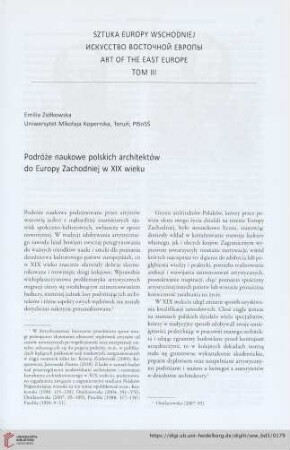 Podróże naukowe polskich architektów do Europy Zachodniej w XIX wieku