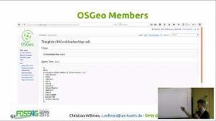 SMW @ OSGeo Wiki – How semantics improve the wiki and facilitate a collaborative database for OSGeo