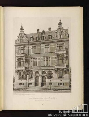 46. Wohnhaus Schwarzwaldstr. 22 & 24 in Strassburg. Architekten: Kuder & Müller daselbst.