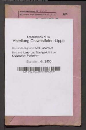 Erblasser: Bayer, Stephan; Erblasser: Bayer, Therese, geb. Hüwel: