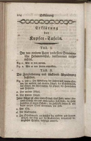 Erklärung der Kupfer-Tafeln.