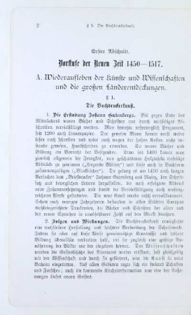 Erster Abschnitt. Vorstufe der Neuen Zeit 1450 - 1517