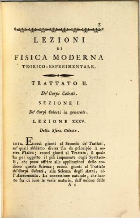 Lezioni di fisica moderna teorico-esperimentale, 3. (1806). - 460 S. : 6 Ill.