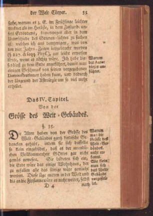 IV. Capitel. Von der Grösse des Welt-Gebäudes