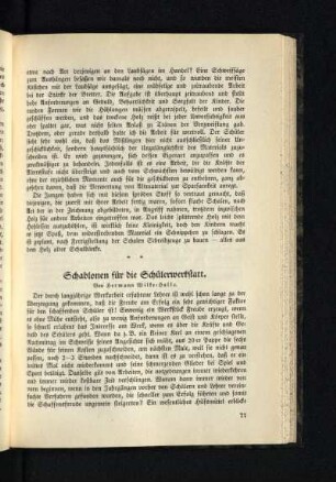 Schablonen für die Schülerwerkstatt : (Fortsetzung folgt)