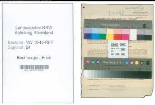 Entnazifizierung Erich Buchberger , geb. 18.06.1897 (Angestellter)