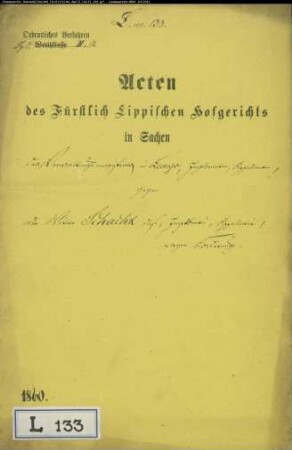 Lemgo, Stadt gegen Witwe Schacht in Lemgo