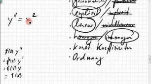 08A.1 Differentialgleichungen klassifizieren, linear, homogen, konstante Koeffizienten, Ordnung