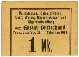 Geldschein / Notgeld, Mark, 1916 - 1920?