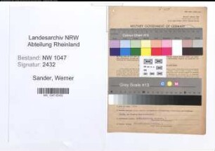 Entnazifizierung Werner Sander , geb. 23.09.1913 (Polizist)
