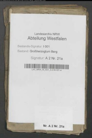 Budget der Mairie Herzebrock. (Nachakten der Landesdirektion)