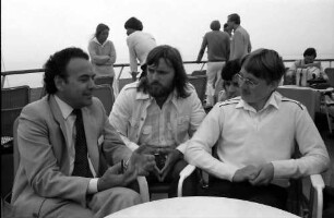 31. Tagung 1981 (29.6.-3.7.) Mediziner; Gruppen bei der Maikäferrede: Werner Arber mit Studenten