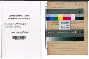 Entnazifizierung Oskar Haarmann, geb. 18.09.1906 (Schreiner)