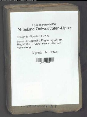 Magazinlieferungen aus dem Amt Detmold, Vogtei Detmold und Falkenberg, Bd. 1