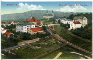 Rochlitz. Blick auf Schloss u. Rochlitzer Berg