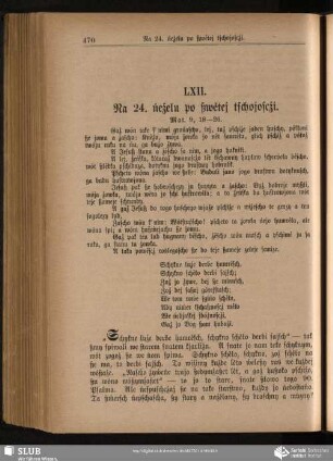 LXII. Na 24. ńeźelu po ßwětej tschojoscźi