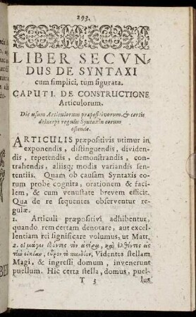 Liber Secundus De Syntaxi cum simplici, tum figurata.