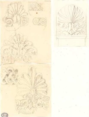 Lange, Ludwig; Lange - Archiv: I.2 Griechisch-römischer Stil - Palmetten (Ansichten, Details)