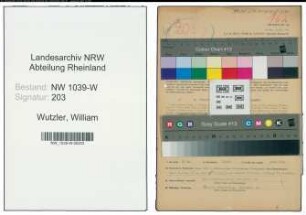 Entnazifizierung William Wutzler , geb. 22.07.1912 ()