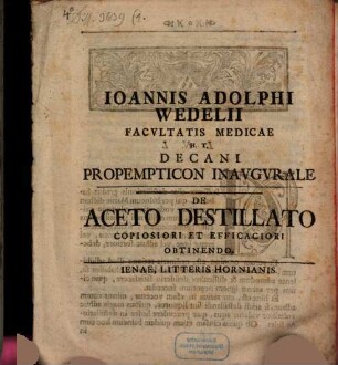Propempt. inaug. de aceto destillato copiosiori et efficaciori obtinendo