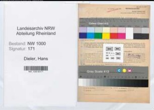 Entnazifizierung Hans Dieler, geb. 23.04.1897 (Landesobersekretaer)