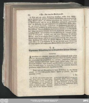 §. 4. Algemeinere Abhandlung des vorhergehenden Willens Gottes.